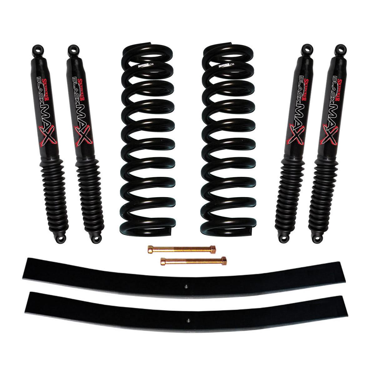 Skyjacker F-100 Suspension Lift Kit 70-72 F-100 w/Shock Black MAX Shocks 4 Inch Lift Incl. Front Coil Springs Rear Add-A-Leafs - 174EPK-B