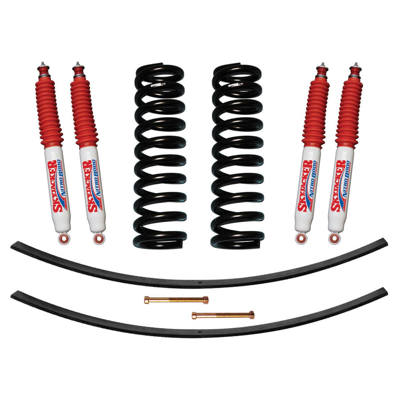 Skyjacker F-100/F-150 Suspension Lift Kit 73-75 F-100 77-79 F-150 w/Shock Nitro Shocks 4 Inch Lift Incl. Front Coil Springs Rear Add-A-Leafs - 174PK-N