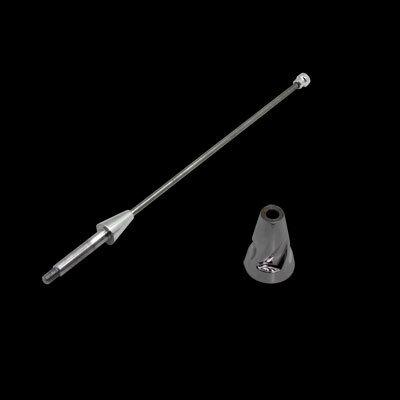 UPR Mustang 6" Polished Billet Swirl Shorty Antenna