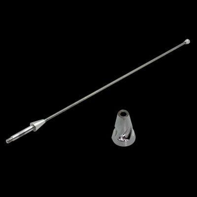 UPR Mustang 12" Polished Billet Swirl Shorty Antenna