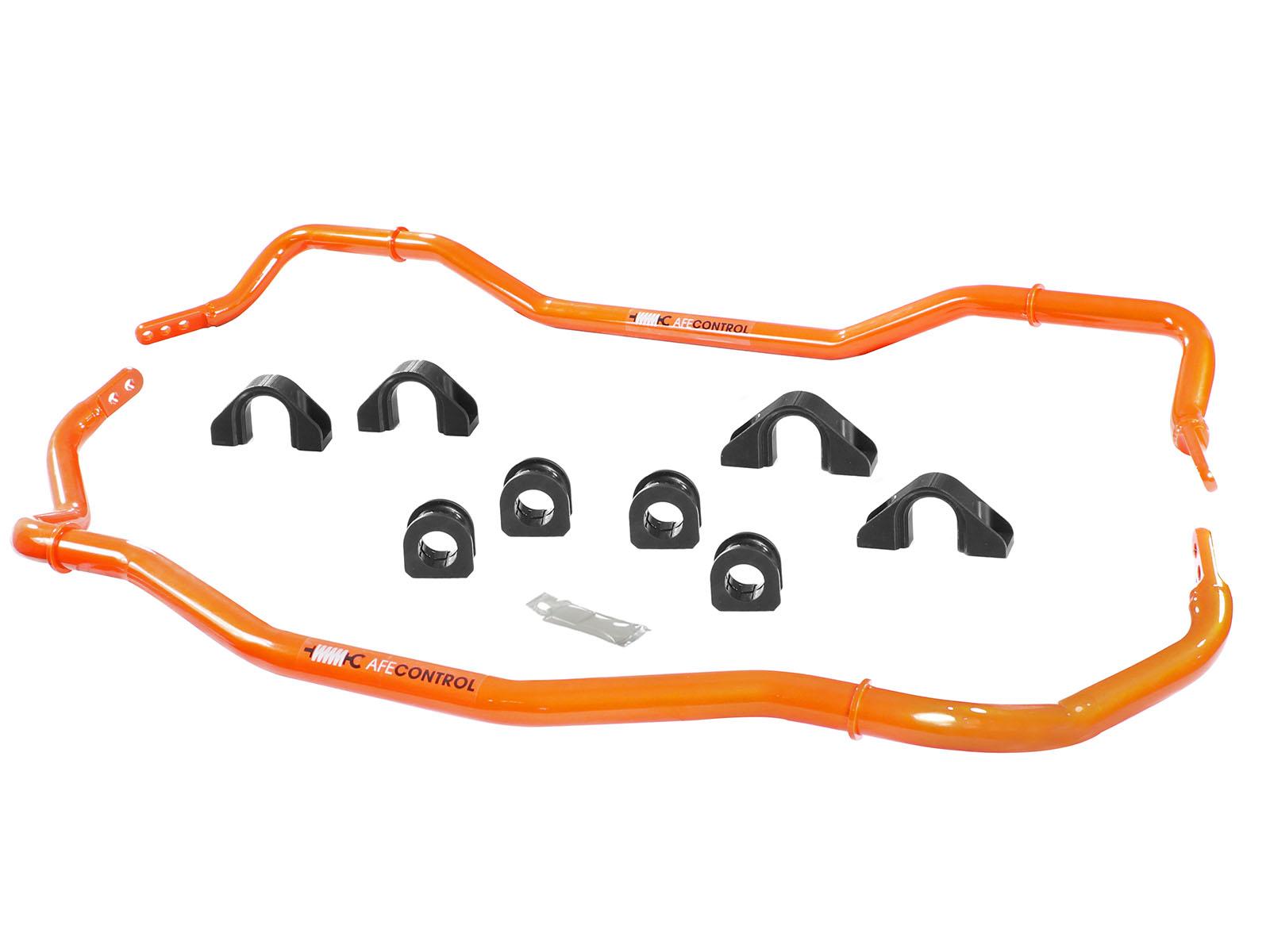 aFe CONTROL Front and Rear Sway Bar Set Orange (2015-2026 Mustang, Mustang) - 440-301001-N