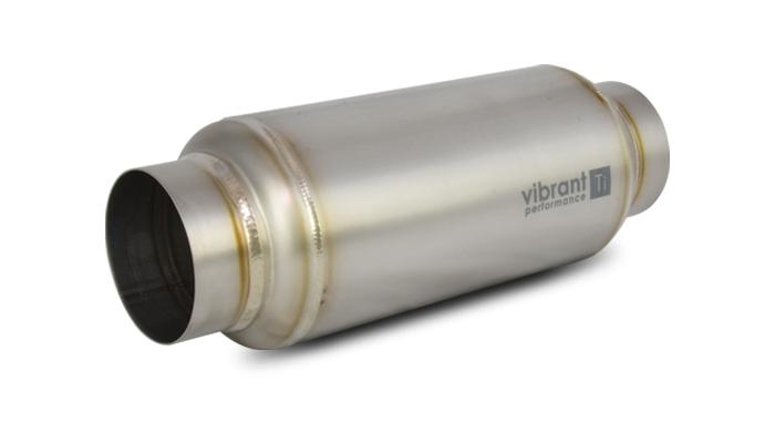 Vibrant Performance Titanium Resonator, 3" Inlet/Outlet X 12" Long - 17530