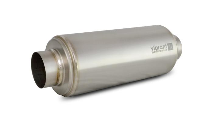 Vibrant Performance Titanium Resonator, 3" Inlet/Outlet X 16" Long - 17532