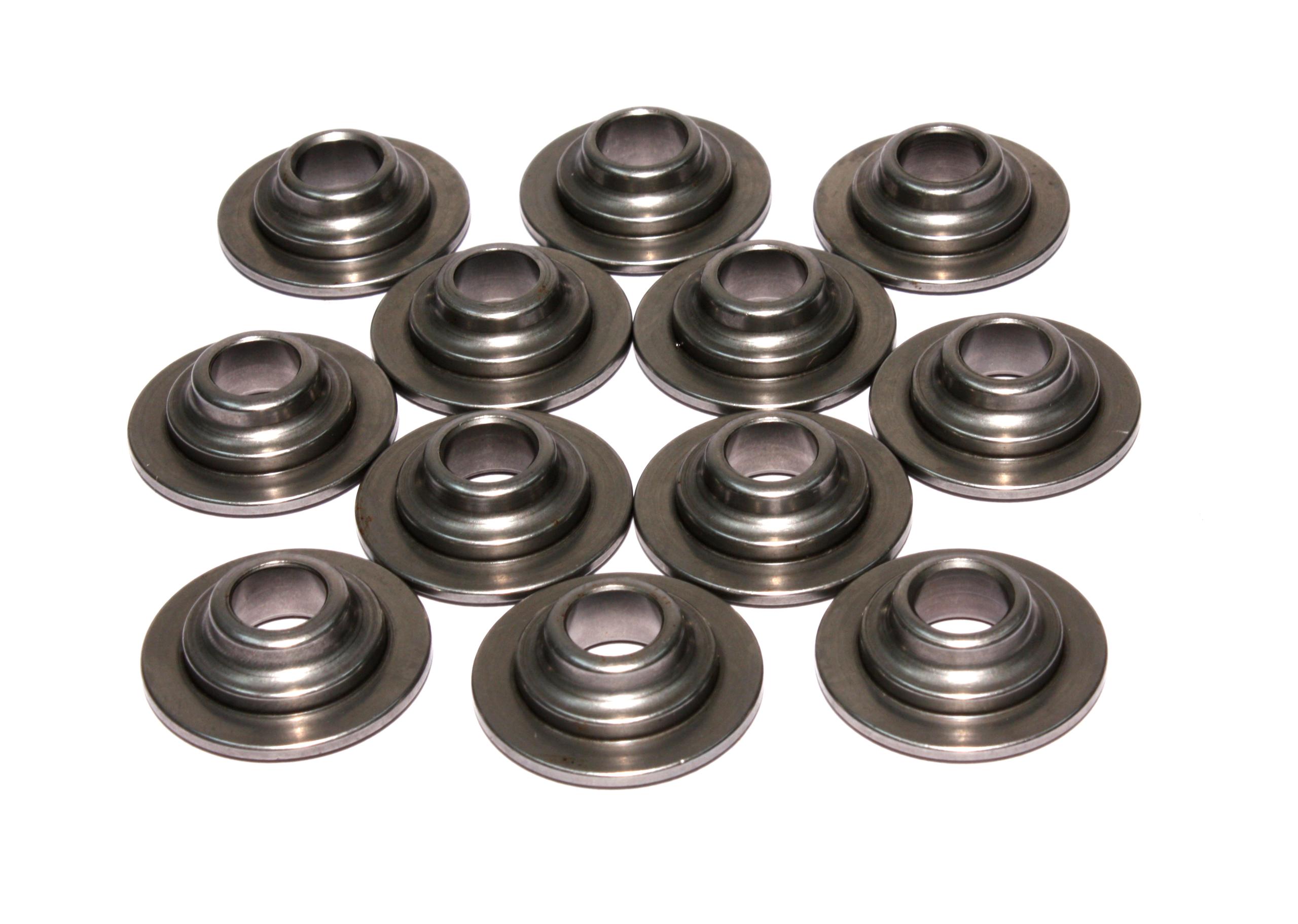 Comp Cams 10 Degree Tool Steel Retainer Set of 12 for All Valves w/ 26056 Springs - 1756-12