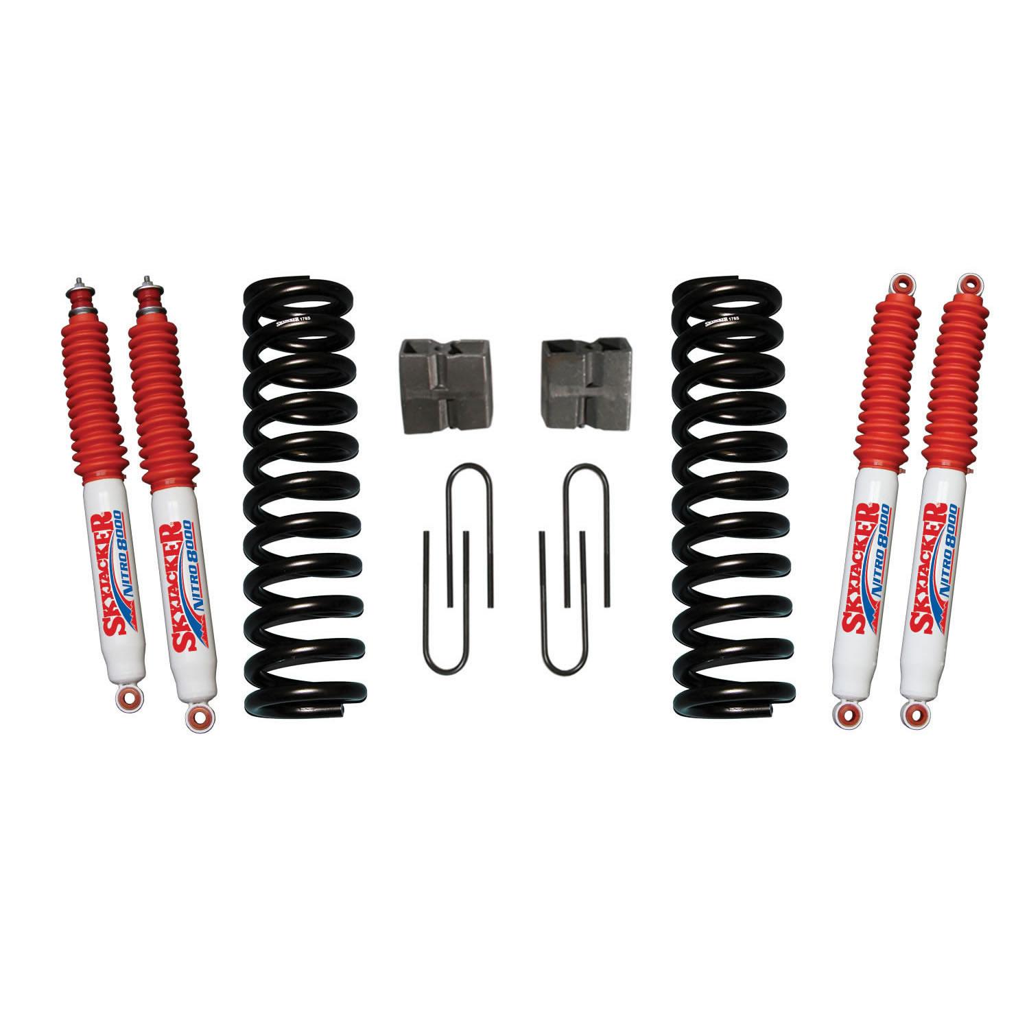 Skyjacker Bronco Suspension Lift Kit 78-79 Bronco w/Shock Nitro Shocks 6 Inch Lift Incl. Front Coil Springs Rear U Bolt Kit Rear Blocks - 176BK-N