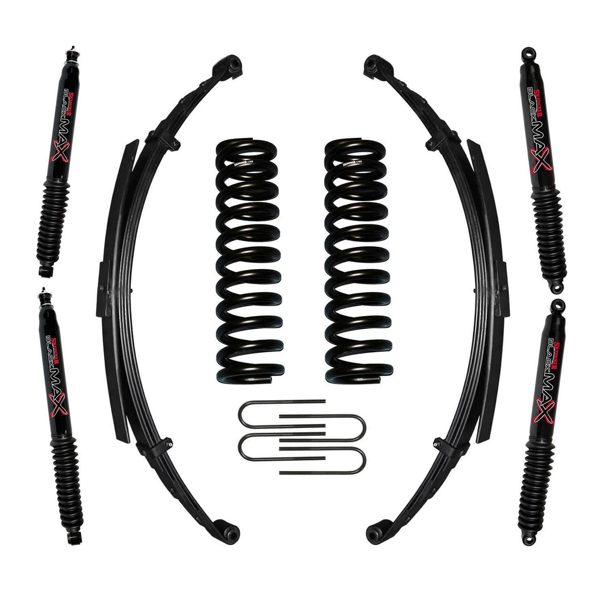 Skyjacker Bronco Suspension Lift Kit 78-79 Bronco w/Shock Black MAX Shocks 6 Inch Lift Incl. Front/Rear Springs Rear U Bolt Kit - 176BKS-B