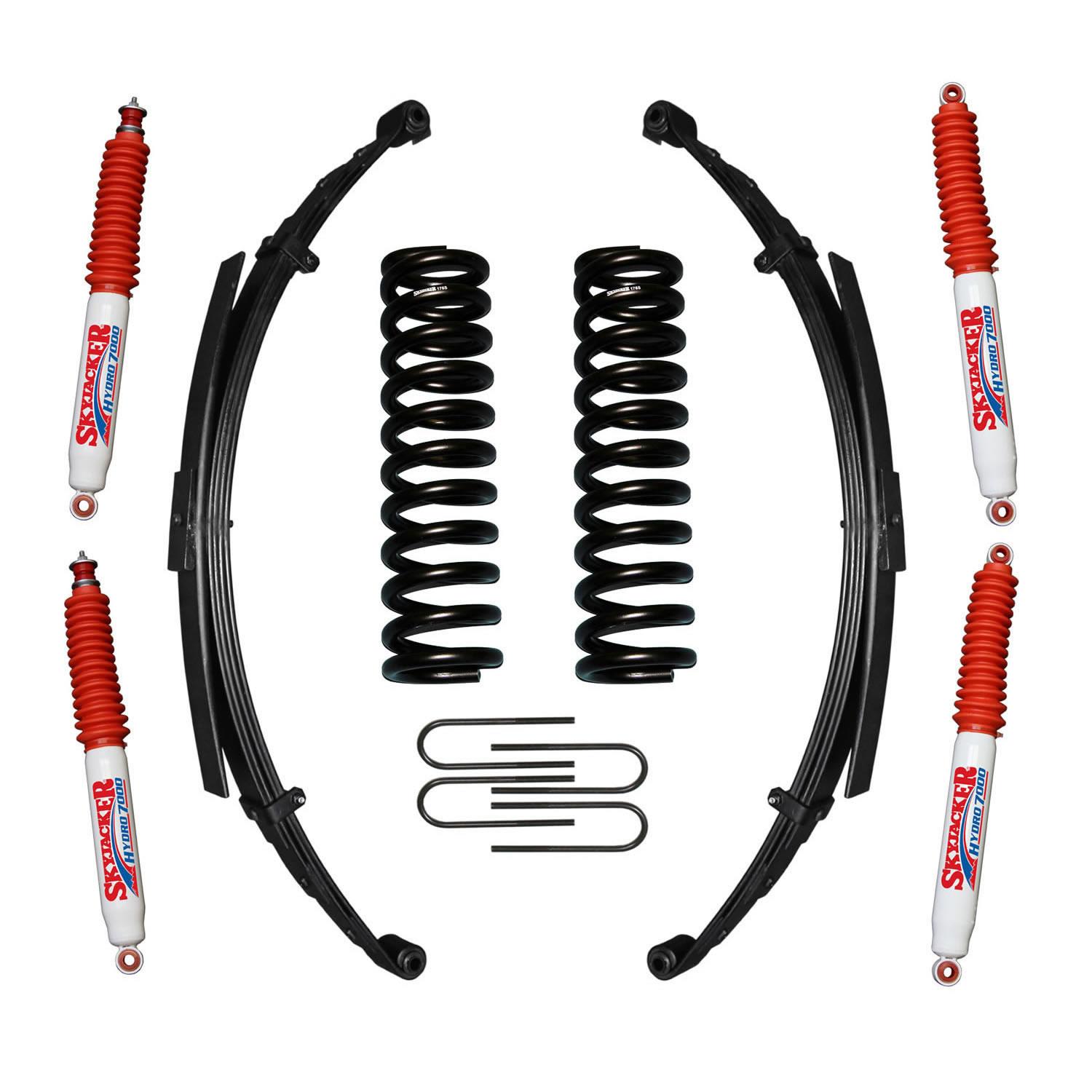 Skyjacker Bronco Suspension Lift Kit 75-79 Bronco w/Shock 7 Inch Lift Incl. Coil Spring Leaf Spring U Bolt Kit - 176EBKS-H