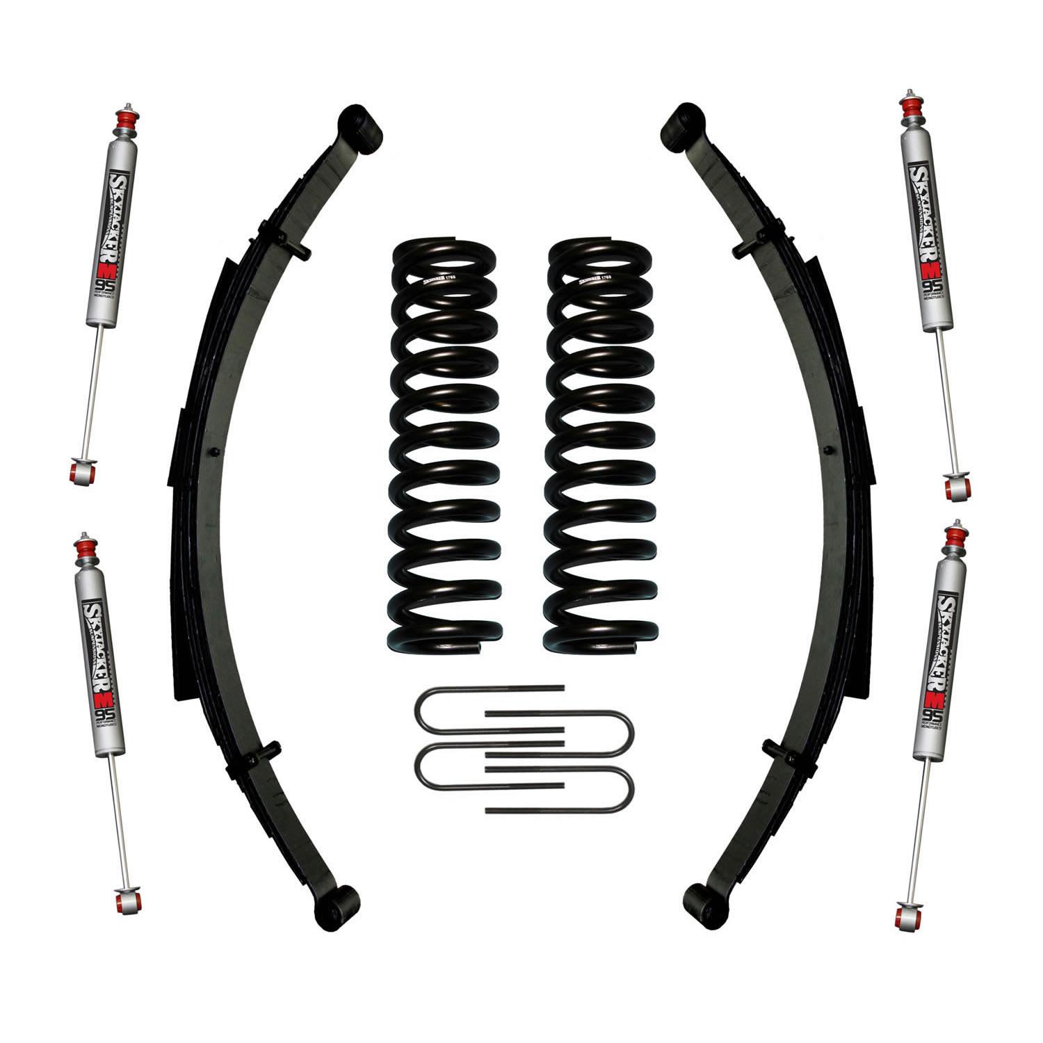 Skyjacker Suspension Lift Kit w/Shock M95 Performance Shocks 6 Inch Lift Incl. Front/Rear Springs Rear U Bolt Kit - 176PKS-M