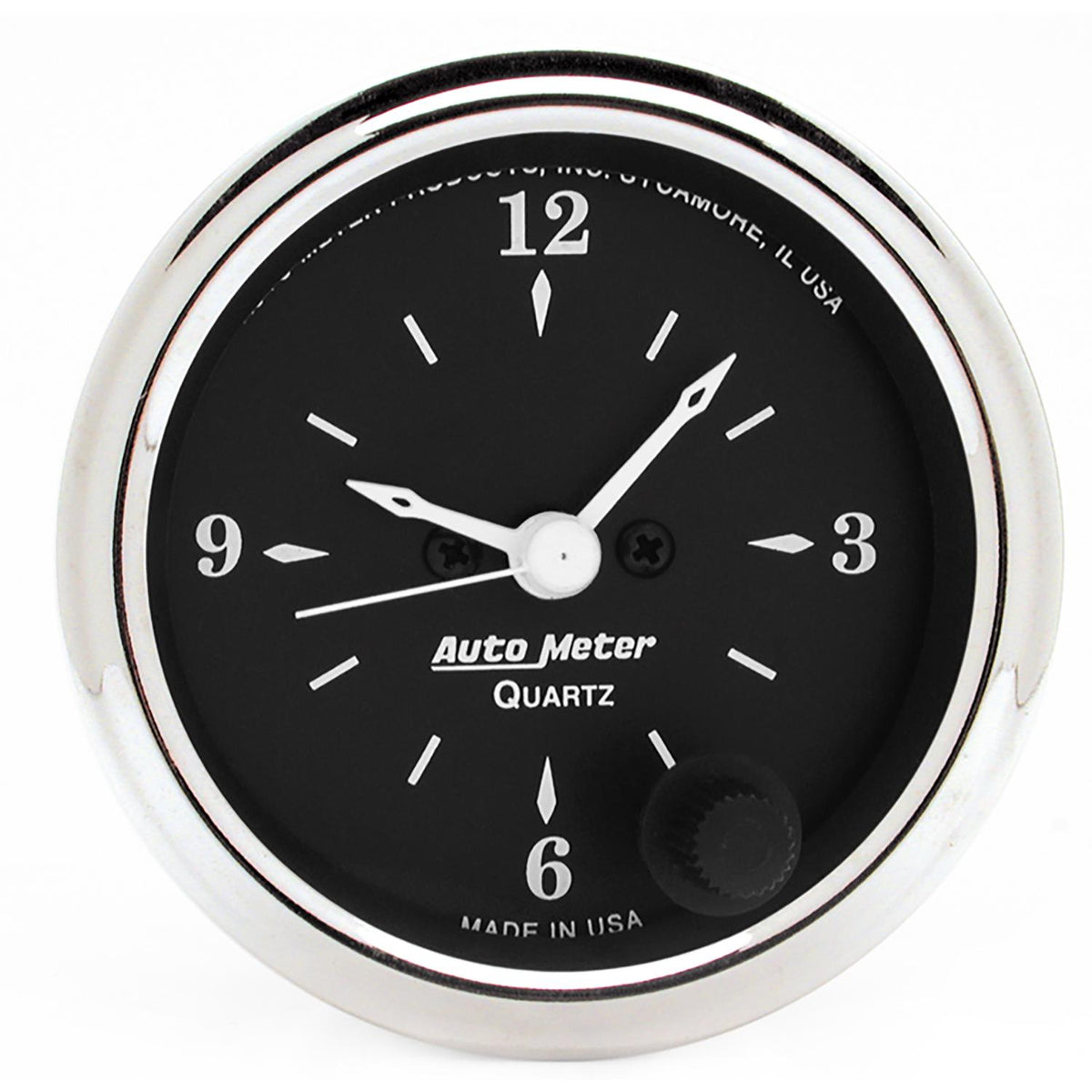 Auto Meter 2-1/16" CLOCK, 12 HOUR, OLD TYME BLACK - 1785