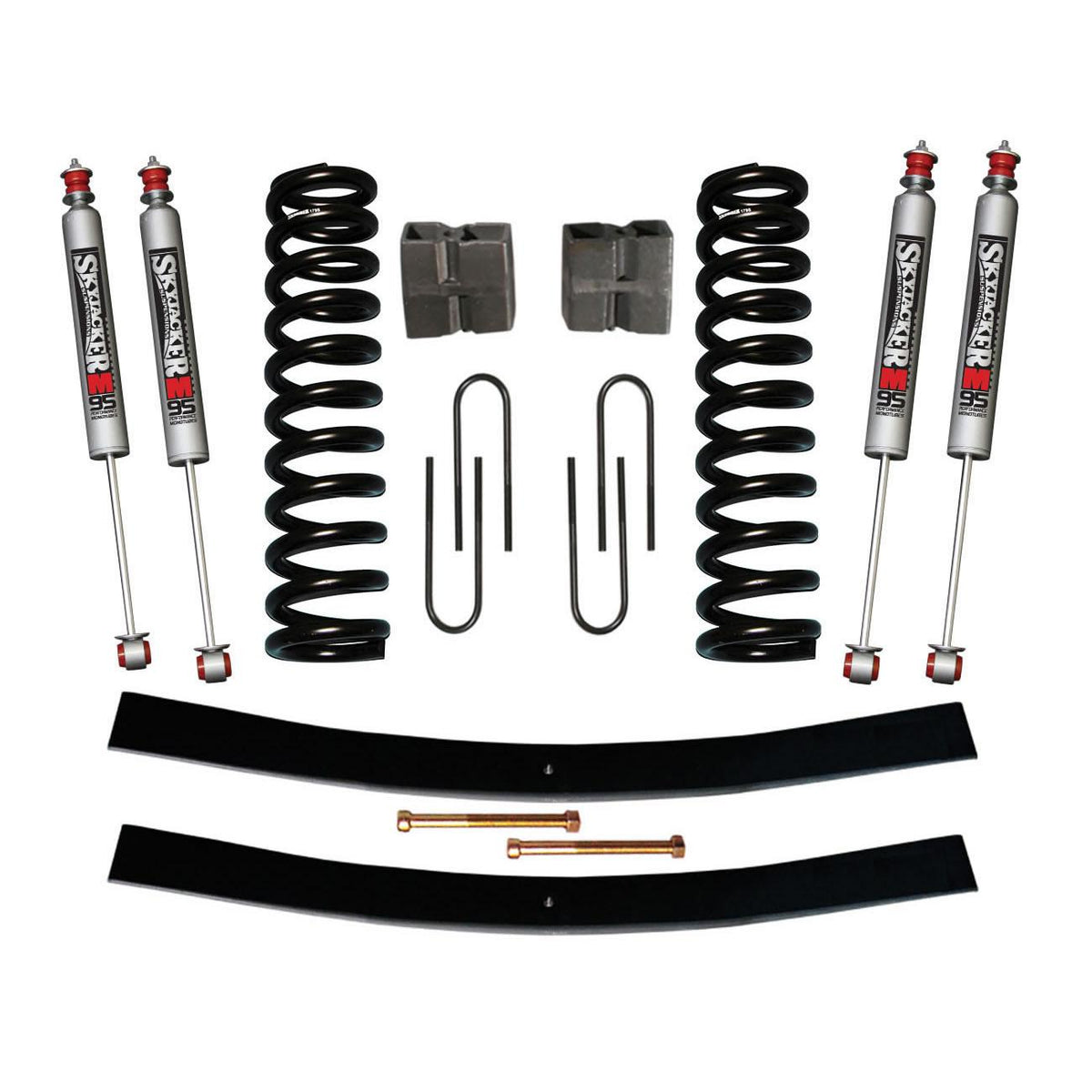 Skyjacker Bronco Suspension Lift Kit 78-79 Bronco w/Shock Nitro Shocks 9 Inch Lift Incl. Front Coil Springs Rear U Bolt Kit Rear Block Rear Add-A-Leafs - 179BK-N