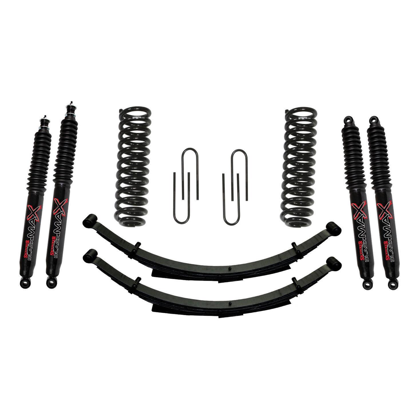 Skyjacker Bronco Suspension Lift Kit 78-79 Bronco w/Shock Black MAX Shocks 9 Inch Lift Incl. Front/Rear Springs Rear U Bolt Kit - 179BKS-B