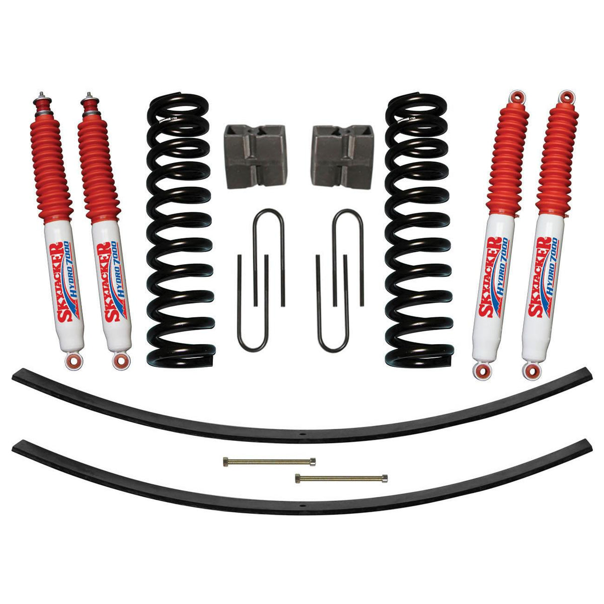 Skyjacker Suspension Lift Kit w/Shock 9 Inch Lift Incl. Front Coil Springs Rear Add-A-Leafs Rear U Bolt Kit Rear Block - 179PK-H