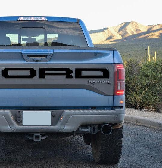 Anchor Room Tailgate Letter Overlays (2017-2020 Raptor) - Competition Orange - 17FR_TGL_CO