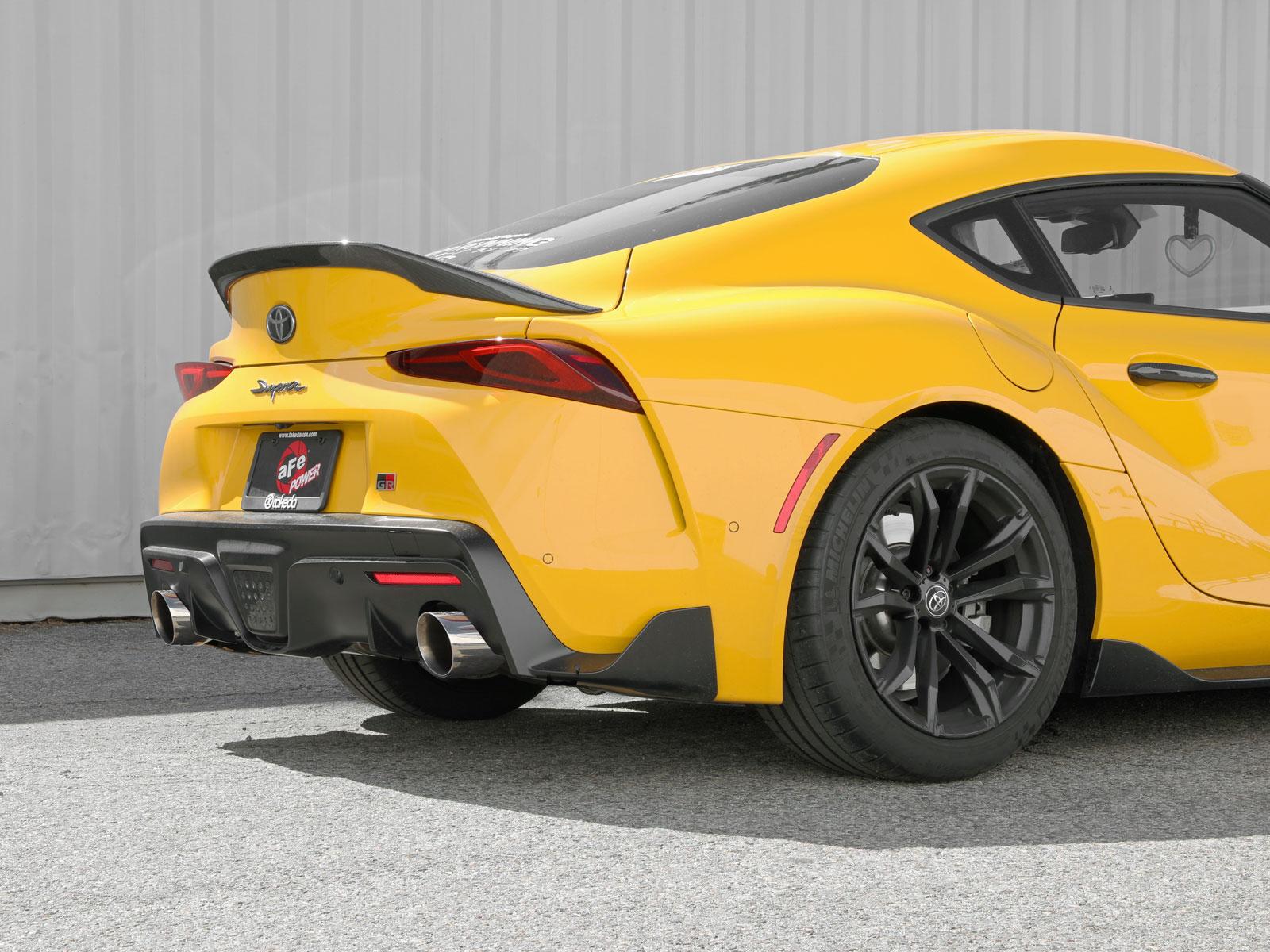 AFE Takeda Cat-Back Exhaust System w/ Dual Rear Exit Polished Tip (2021-2021 GR Supra) - 49-36050-P