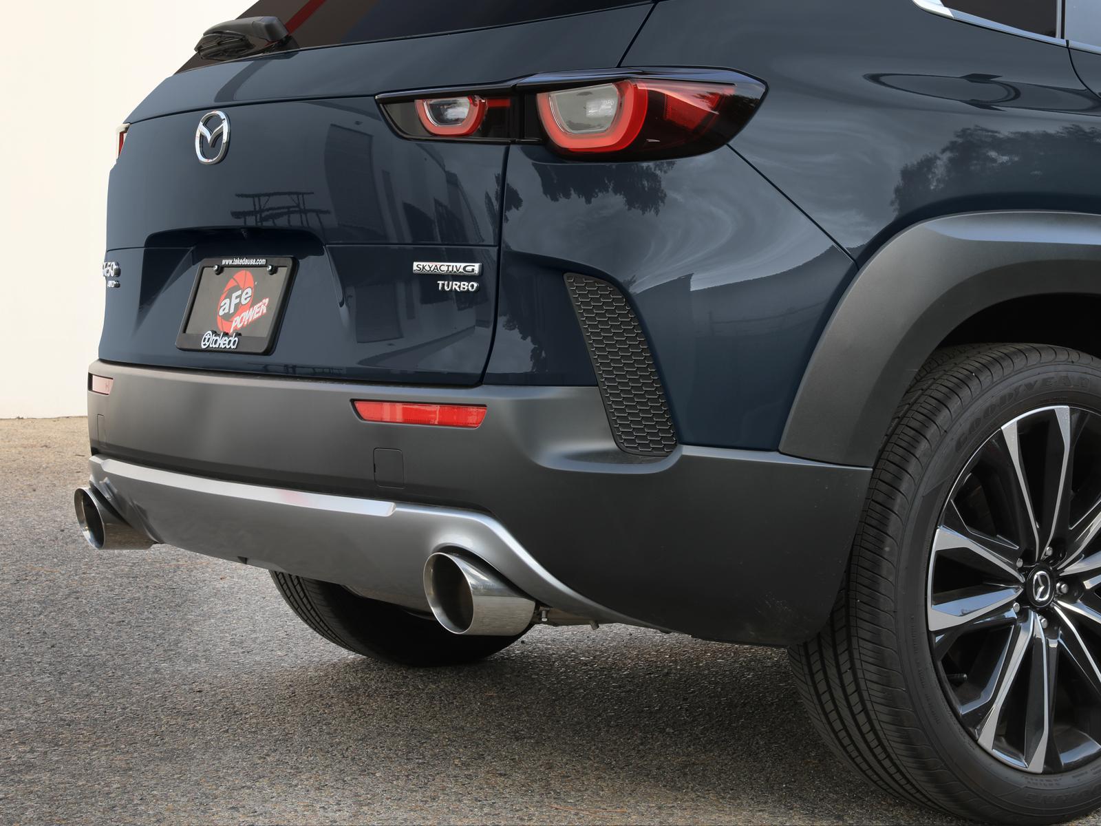 AFE Takeda 2-1/2 IN 304 Stainless Steel Axle-Back Exhaust w/ Polished Tip (2023-2025 CX-50) - 49-37036-P