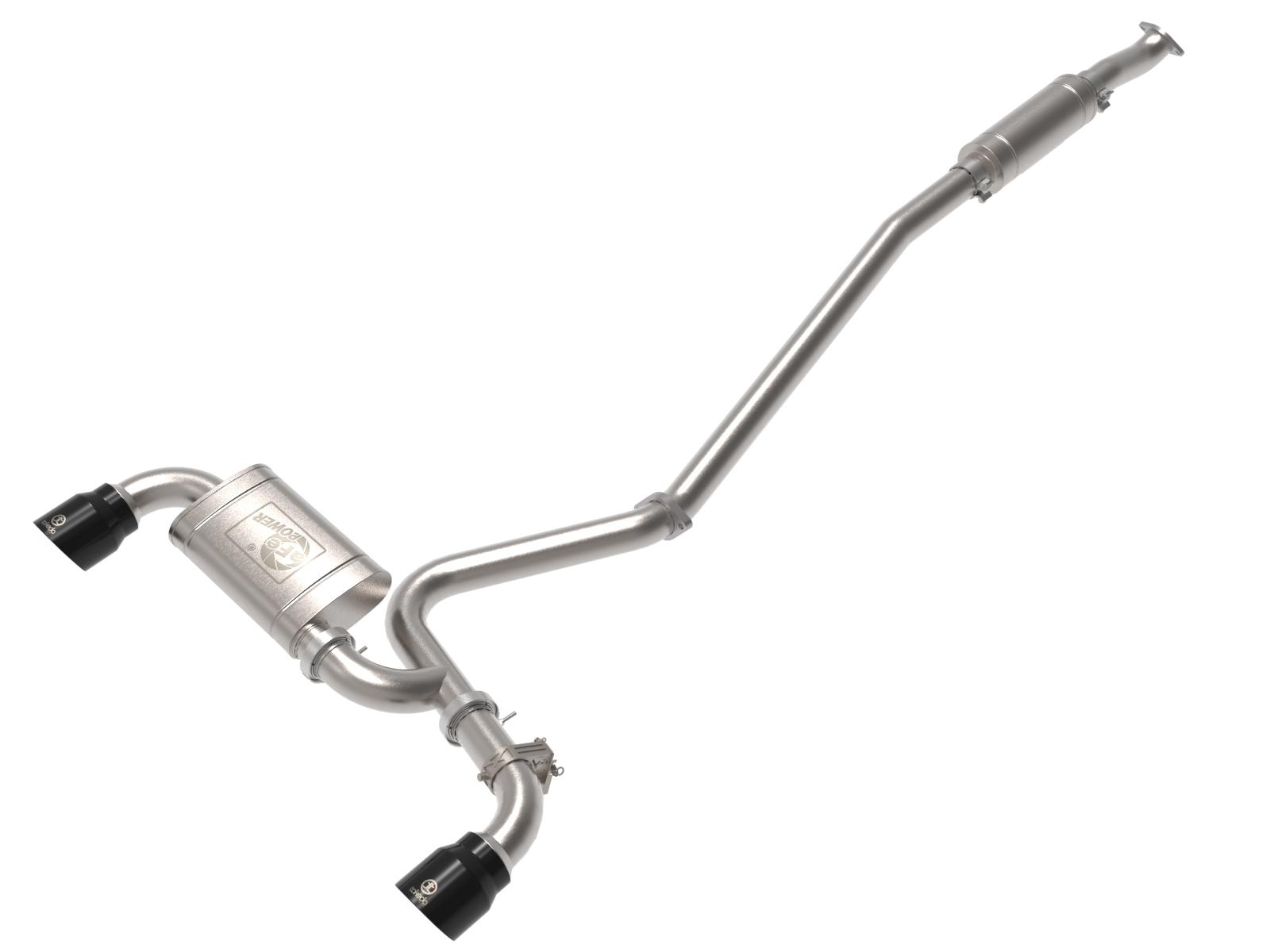 AFE Takeda 3 IN 304 Stainless Steel Cat-Back Exhaust w/ Black Tips Hyundai Kona N 22-23 L4-2.0L (t) (49-37033-B) - 49-37033-B