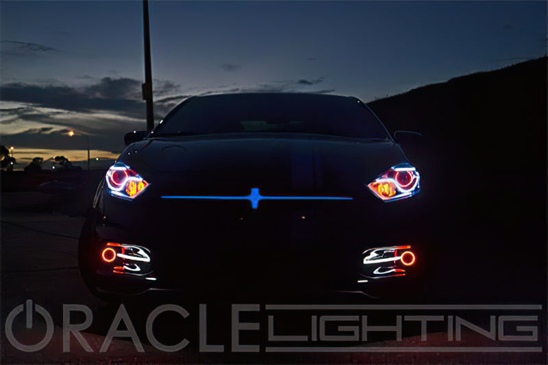Oracle 13-16 Dodge Dart Surface Mount LED Projector Fog Light Halo Kit - Red