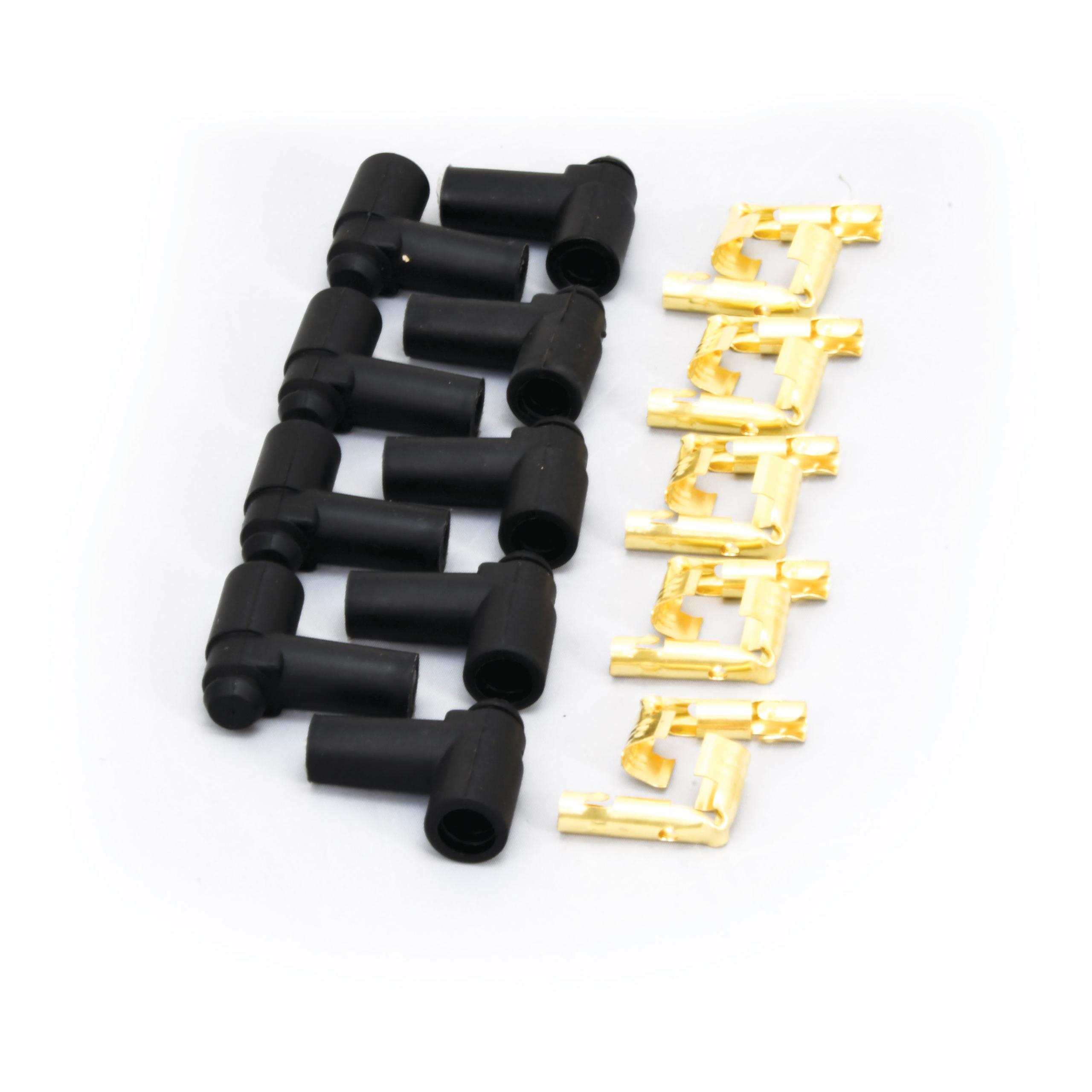 Pertronix Universal 45 Degree Plug Wires with Black Ceramic Boot - 828215HT