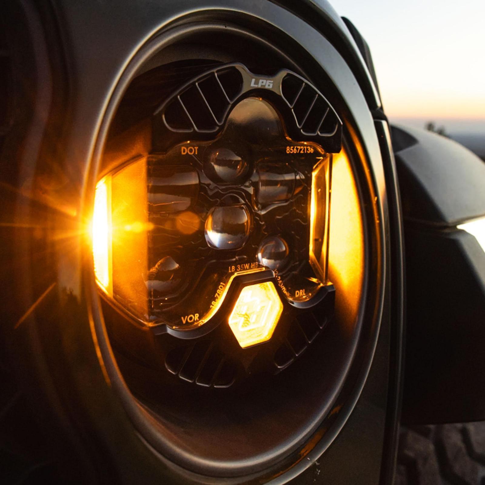 Baja Designs DOT LP6 LED Headlight Replacement Universal (Amber) - 18-0002