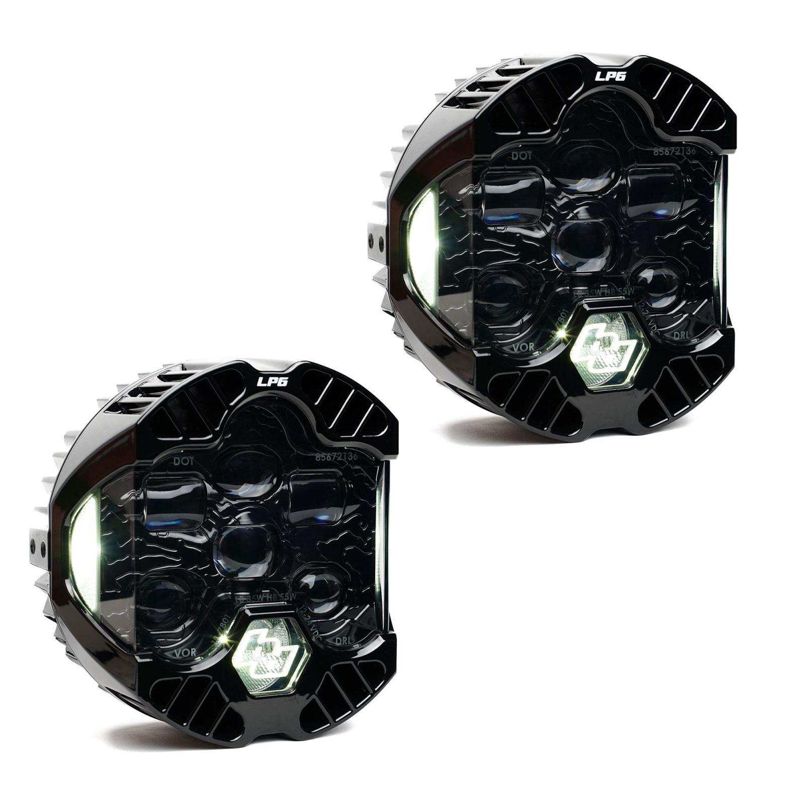 Baja Designs DOT LP6 LED Headlight Replacement Pair Universal (White) - 18-7801
