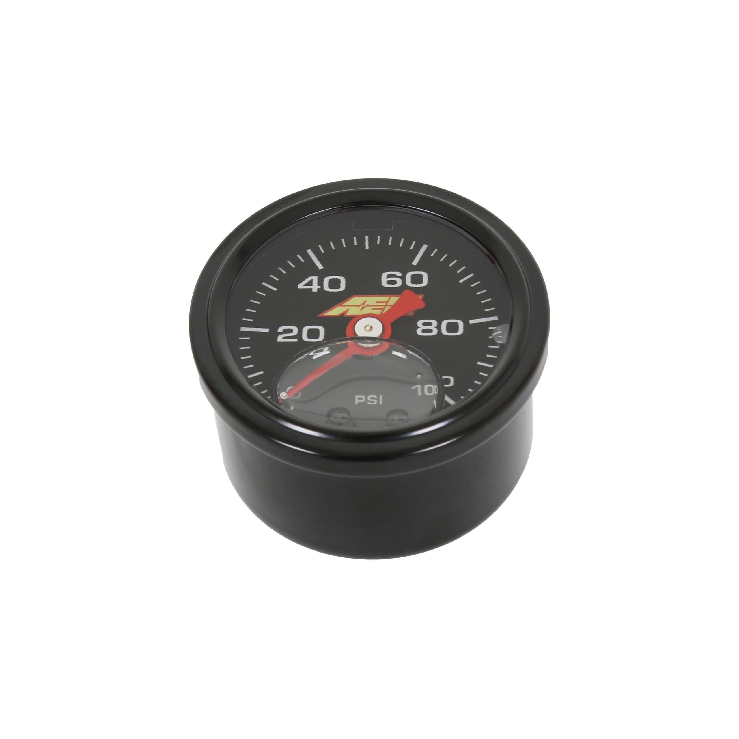 AEM 0-100 PSI Liquid-Filled Pressure Gauge (1/8th NPT) - 30-2135-100