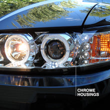 Raxiom 99-04 Ford Mustang Dual LED Halo Projector Headlights- Chrome Housing (Clear Lens) - 49114