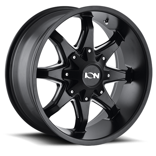 ION Wheels Type 181 20x9 / 6x135 BP / 0mm Offset / 106mm Hub Satin Black/Milled Spokes Wheel - 181-2937M
