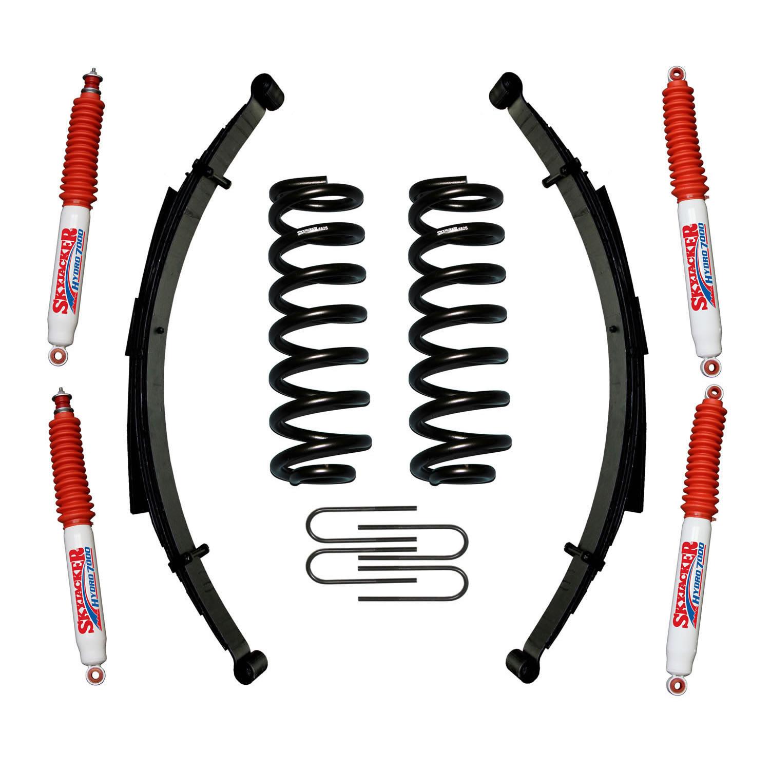 Skyjacker Suspension Lift Kit w/Shock 1.5-2 Inch Lift Incl. Front/Rear Springs Rear U Bolt Kit - 182BKS-H