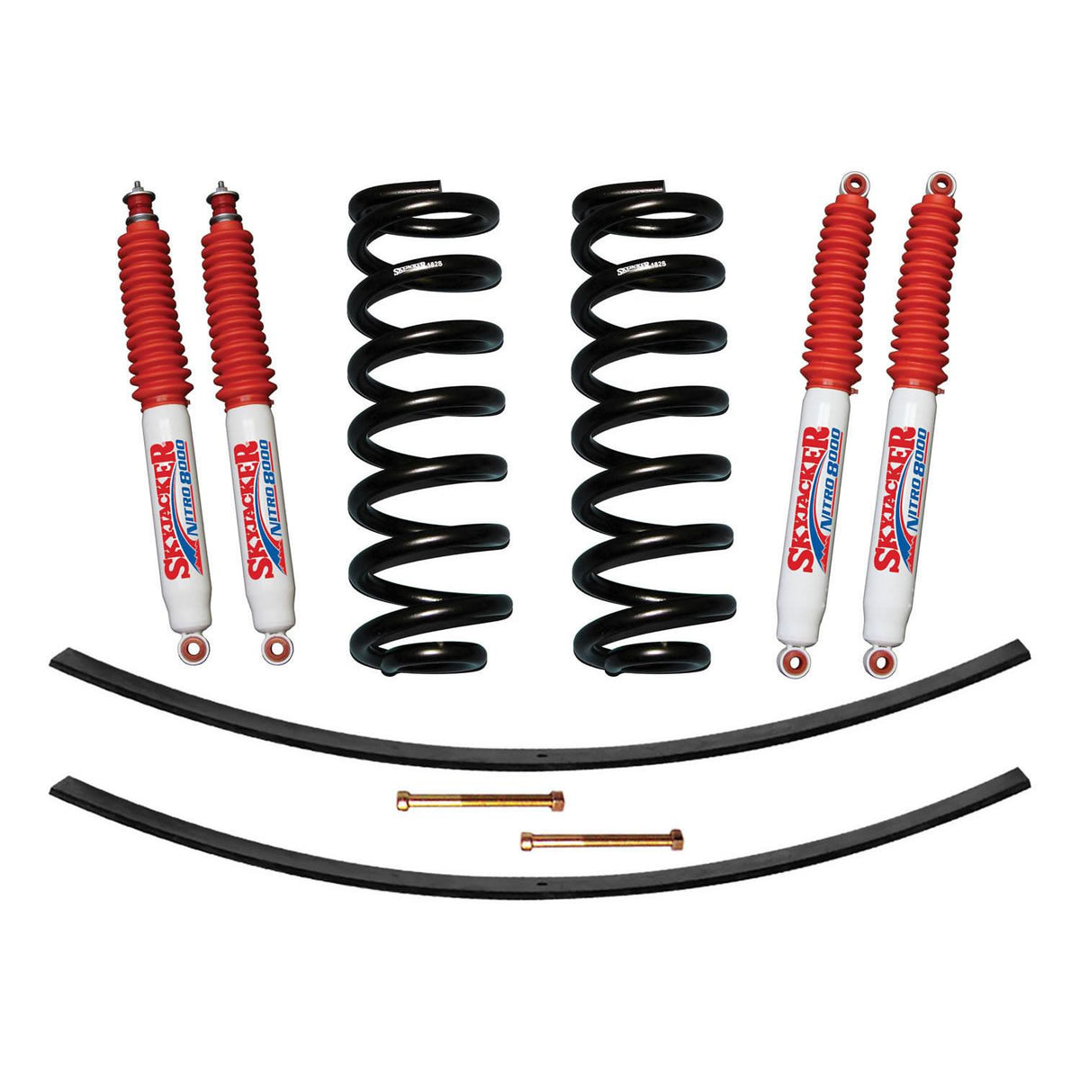 Skyjacker Suspension Lift Kit w/Shock Nitro Shocks 1.5-2 Inch Lift Incl. Front Coil Springs Rear Add-A-Leafs - 182K-N