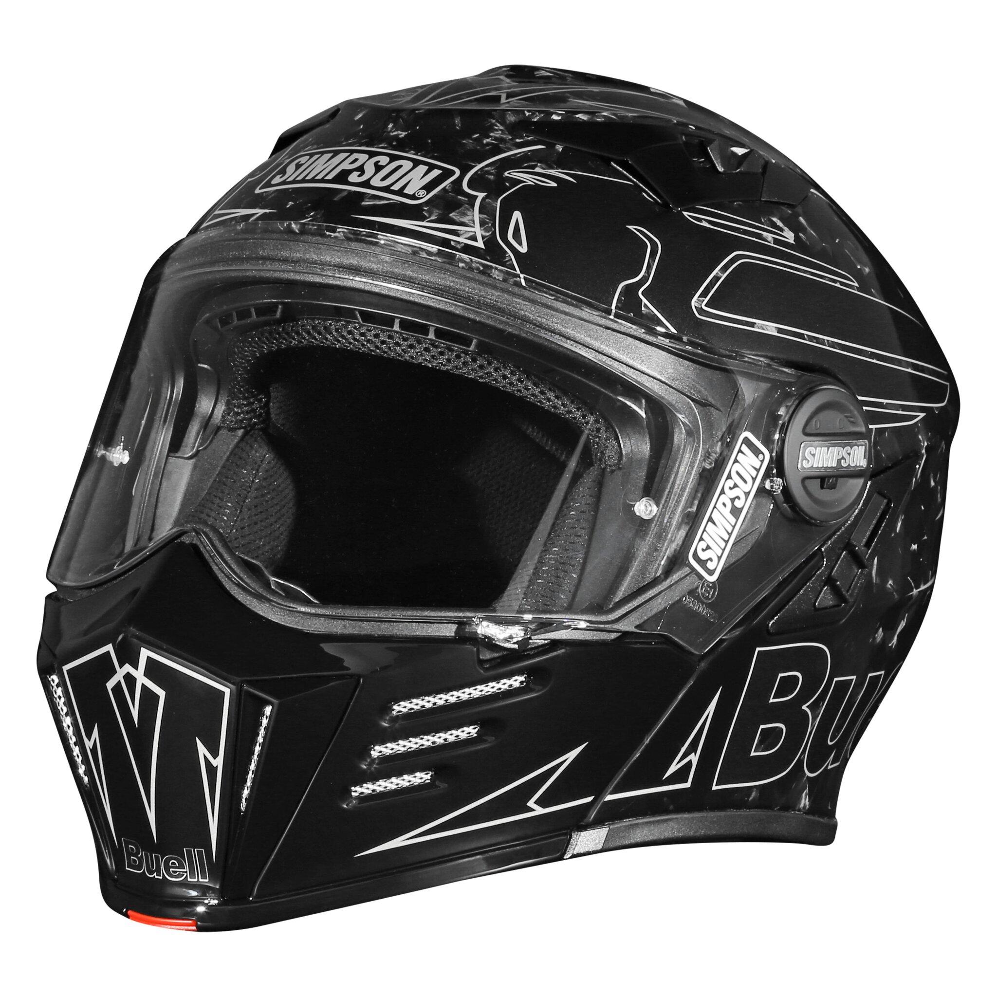 Simpson Racing Buell Motorcycles Mod Bandit Helmet - Forged Carbon Fiber - M5983LG