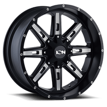 ION Wheels Type 184 17x9 / 5x127 BP / -12mm Offset / 87mm Hub Satin Black/Milled Spokes Wheel - 184-7952M