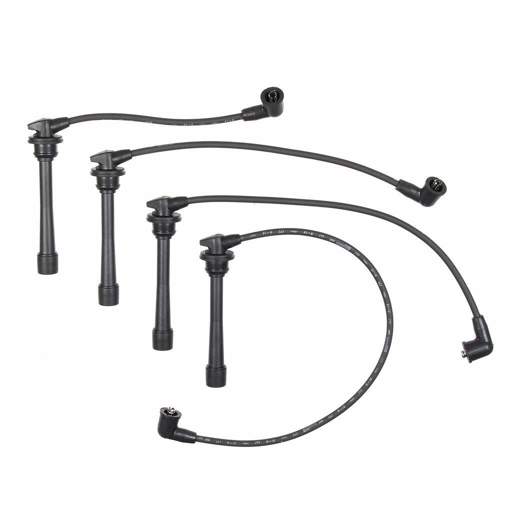 ACCEL Spark Plug Wire Set; 90 Degree Wire; Straight Boot; 4 Piece Set; - 184035