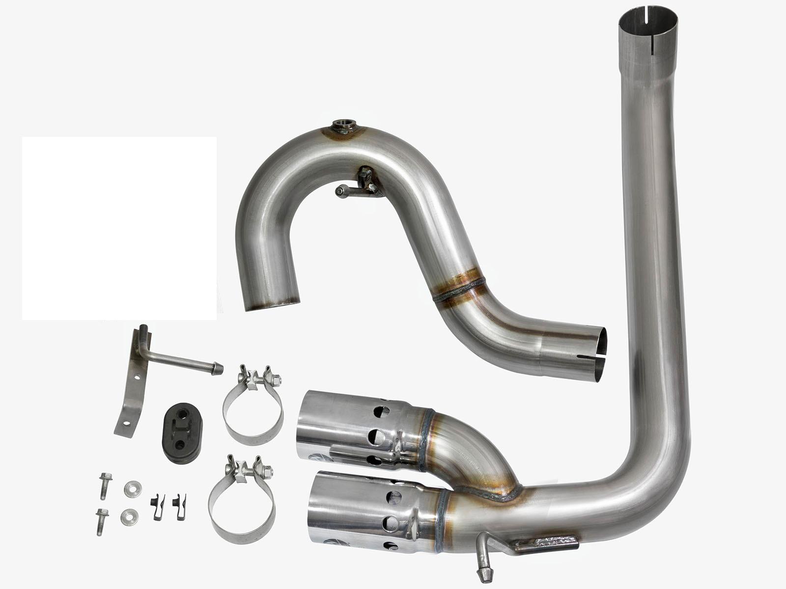 AFE Rebel Series 3 IN 409 Stainless Steel DPF-Back Exhaust System w/Polished Tip (2016-2020 Colorado, Canyon) - 49-44065-P