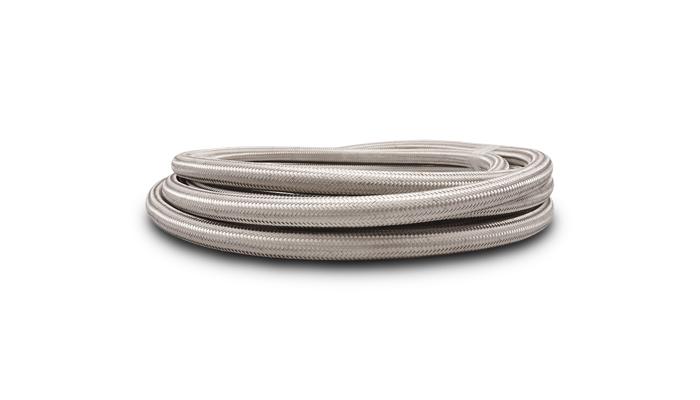 Vibrant Performance 5Ft Roll Of Stainless Steel Braided Flex Hose With Ptfe Liner - An Size: -12 - 18442
