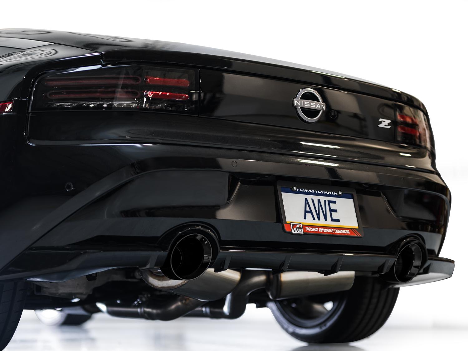 AWE Touring Edition for Nissan Z - Diamond Black Tips - 3015-33400