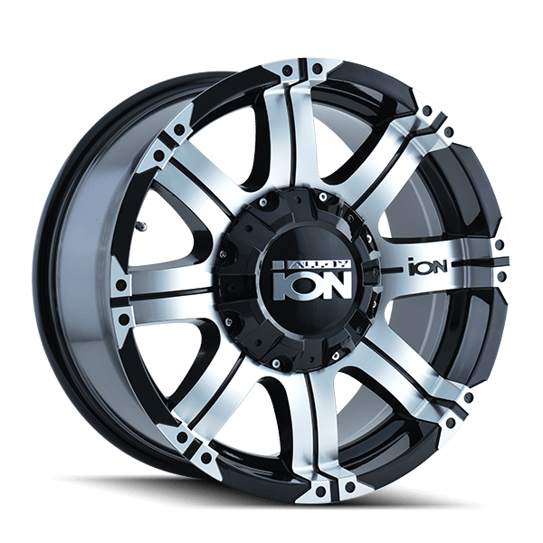 ION Wheels Type 187 16x8 / 8x165.1 BP / 10mm Offset / 130.8mm Hub Black/Machined Wheel - 187-6876B