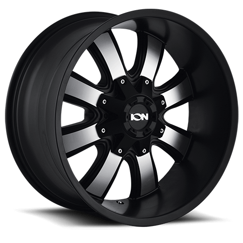 ION Wheels Type 189 17x9 / 5x127 BP / -12mm Offset / 87mm Hub Satin Black/Machined Face Wheel - 189-7952B