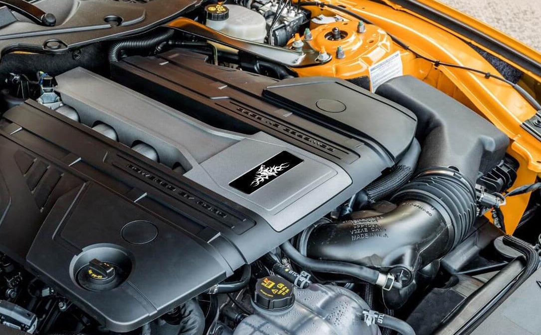 Anchor Room Aluminum Engine Cover Plate [S4] Tribal Coyote (2018-2023 Mustang) - 15FM_EP_S4