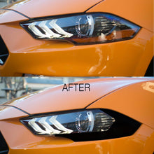 Anchor Room Headlight Amber Corner Vinyl Lens Tint - Black Out (2018-2023 Mustang) - 18FM_HAC_G
