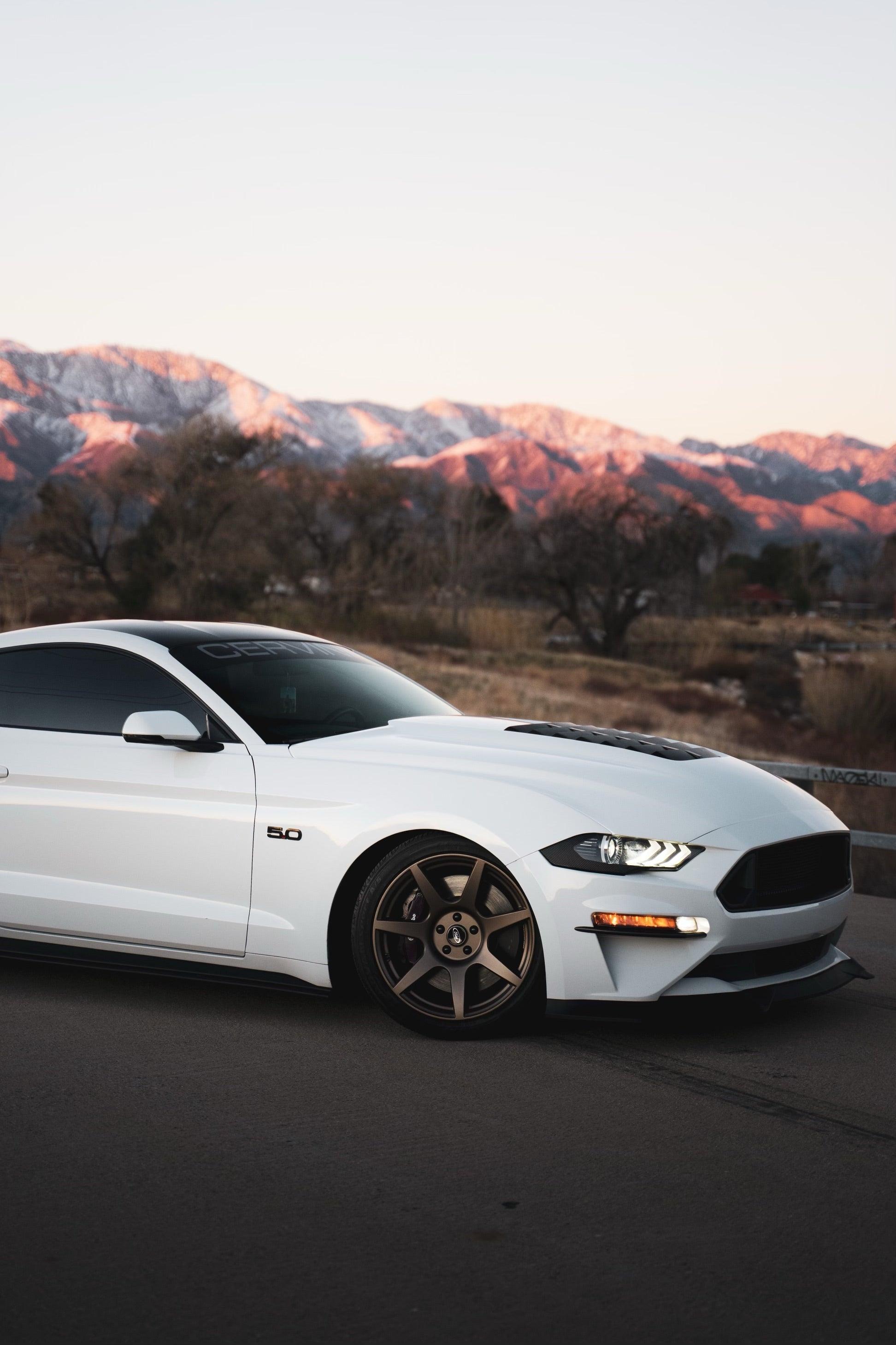 Anchor Room Headlight Amber Corner Vinyl Lens Tint - Black Out (2018-2023 Mustang) - 18FM_HAC_G