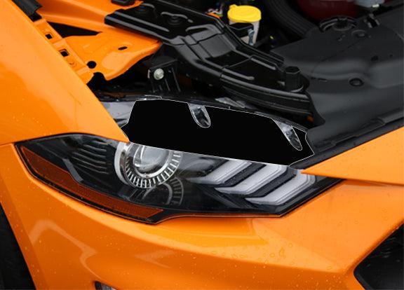 Anchor Room Headlight Top Vinyl Black Out Panels - Gloss Black (2018-2023 Mustang) - 18FM_HLTBO_G