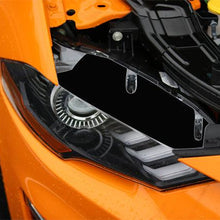 Anchor Room Headlight Top Vinyl Black Out Panels - Wild Card Red (Race Red) (2018-2023 Mustang) - 18FM_HLTBO_R