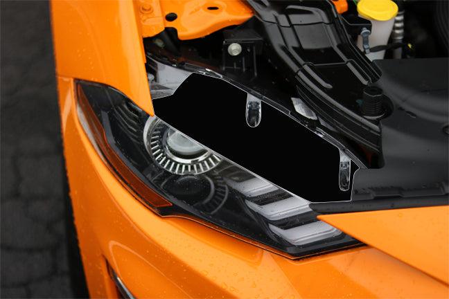 Anchor Room Headlight Top Vinyl Black Out Panels - Wild Card Red (Race Red) (2018-2023 Mustang) - 18FM_HLTBO_R