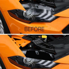 Anchor Room Headlight Top Vinyl Black Out Panels - Gloss Black (2018-2023 Mustang) - 18FM_HLTBO_G