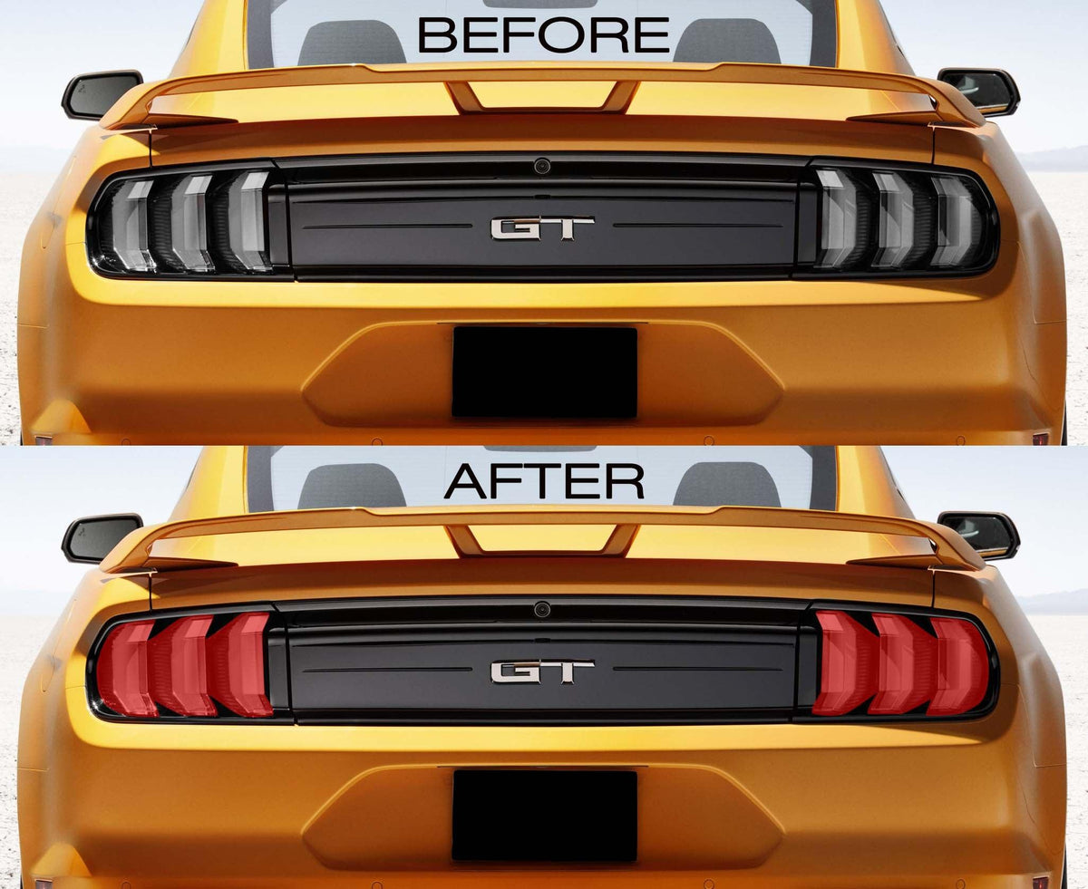 Anchor Room Red Tail Light Lens Vinyl Tint For EURO/INTL - (2018-2023 Mustang) - 18FM_TEU
