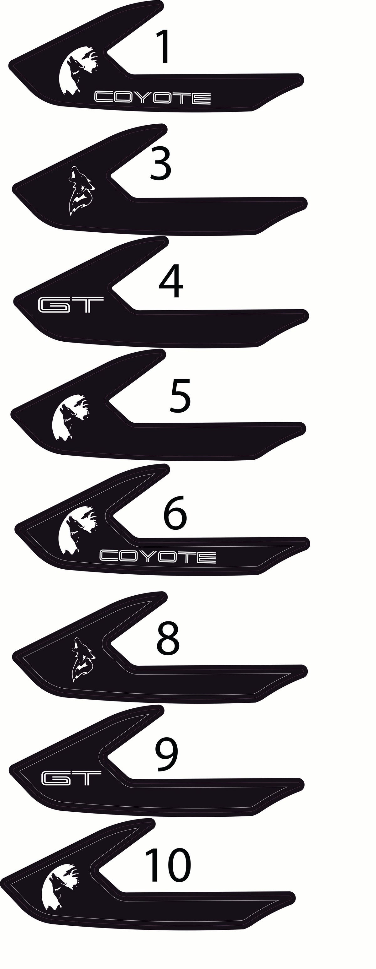 Anchor Room Printed Headlight Amber Corner Blackout - Design 1 (2018-2023 Mustang) - 18FM_HAC_M_1