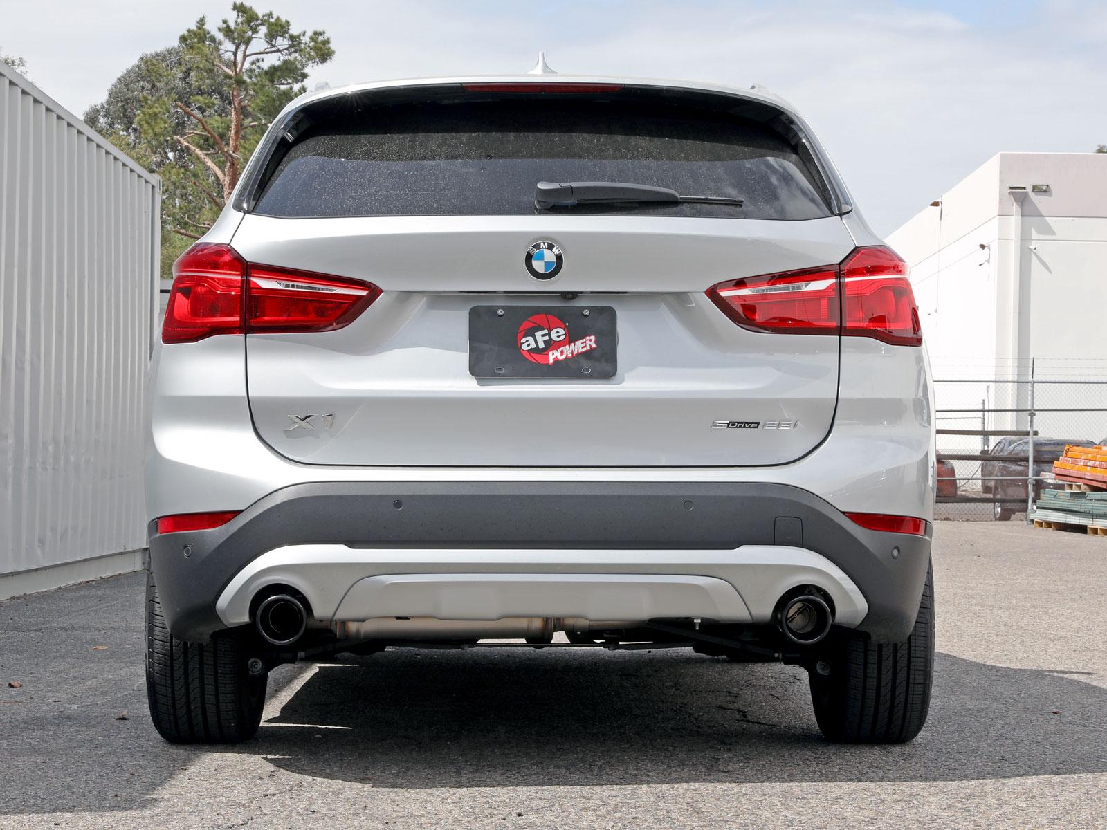 AFE MACH Force-XP 3 IN to 2-1/2 IN 304 Stainless Steel Axle-Back Exhaust Black (2015-2021 X1) - 49-36349-B
