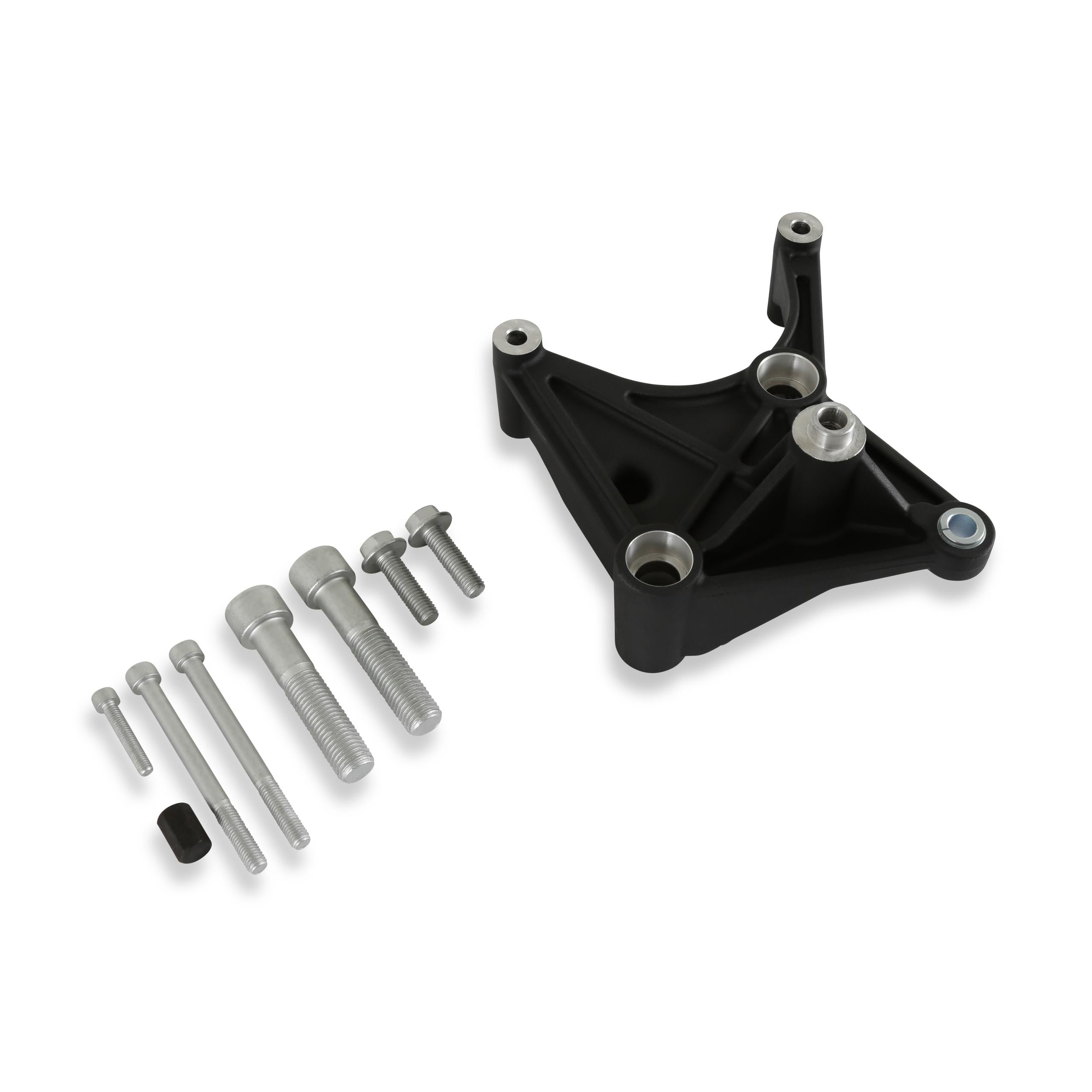 Holley A/C Bracket with Hardware - Black - 97-421