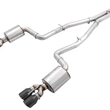 AWE 3020-43082 AWE Touring Edition Exhaust - Non-Resonated, Black Quad Tips (2015-2020 Dodge Challenger 6.4L / 6.2L SC)