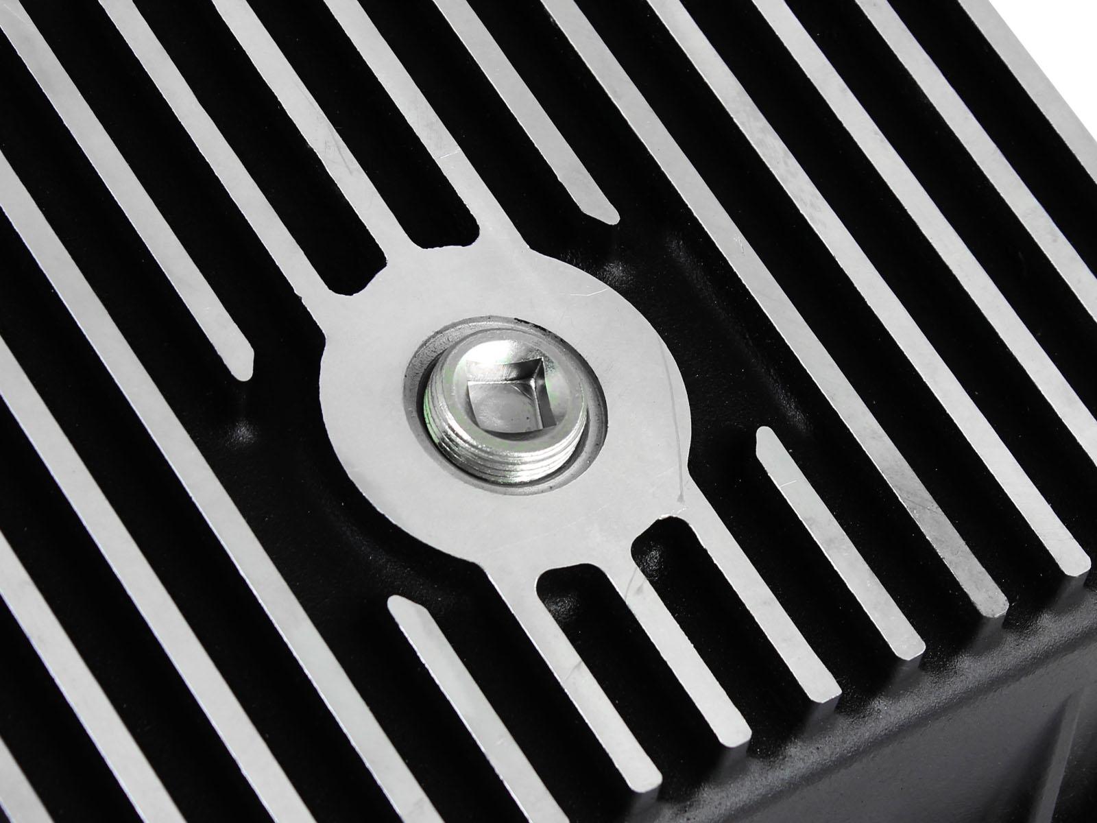 aFe POWER Transmission Pan Black w/ Machined Fins - 46-70222